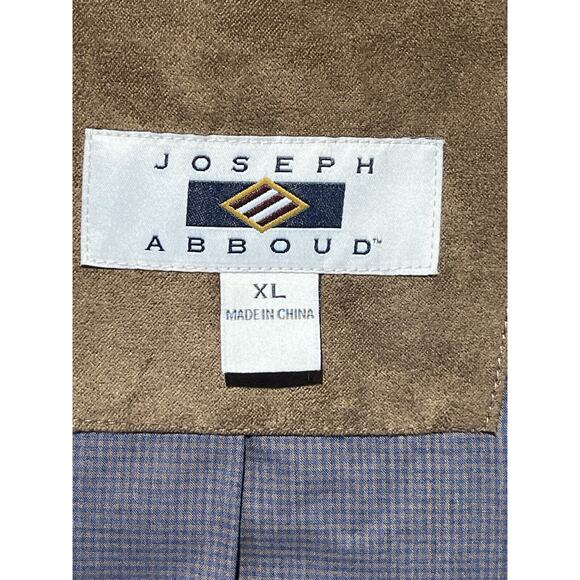 Joseph Abboud XL 44R Blue Tweed Plaid Blazer Sport Coat Jacket Elbow Patch - Picture 14 of 15